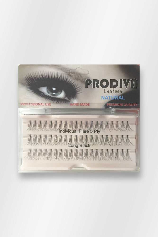 Picture of PRODIVA 60 PC 5 PLY KNOTTED SINGLE EYELASH -LONG-