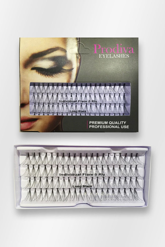 Picture of PRODIVA 80 PIECE 5 PLY KNOTTED SINGLE LASHES -LONG-