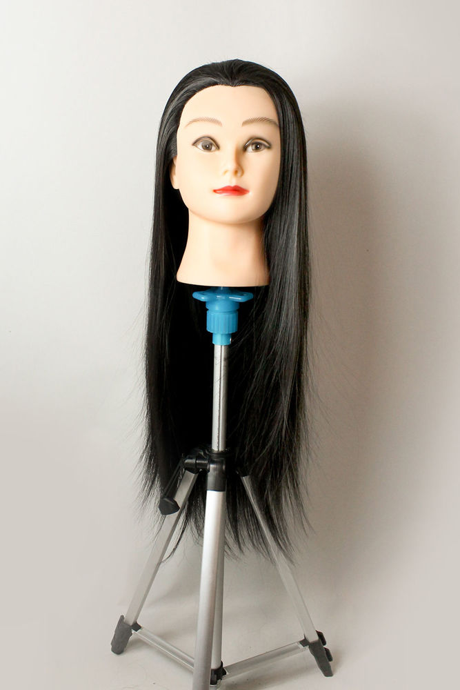 Picture of HAIRDRESSER TRAINING DUMMIES - SYNTHETIC HAIR - BLACK COLOUR 