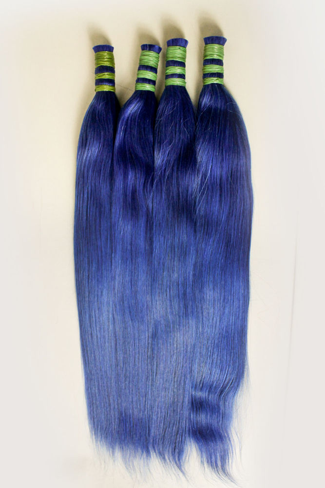 HAMSAÇ REMY FANTEZİ RENK BOĞUM 55 CM -MAVİ- resmi