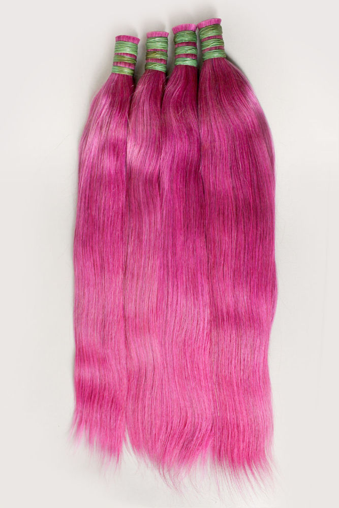 HAMSAÇ REMY FANTEZİ RENK BOĞUM 55 CM -PEMBE- resmi